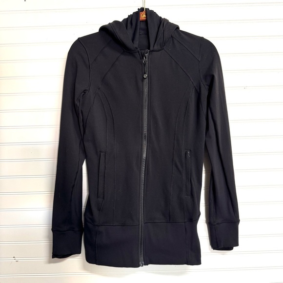 Lululemon Athletica Daily Practice Dress Top Jacket Womens 6 Black Hoodie - Picture 1 of 10